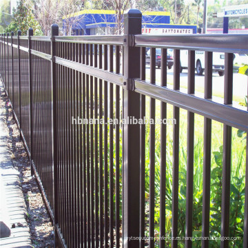 Valla de tubería de acero galvanizado / Paneles de valla de hierro forjado baratos para la venta / Paneles de valla tubo cuadrado